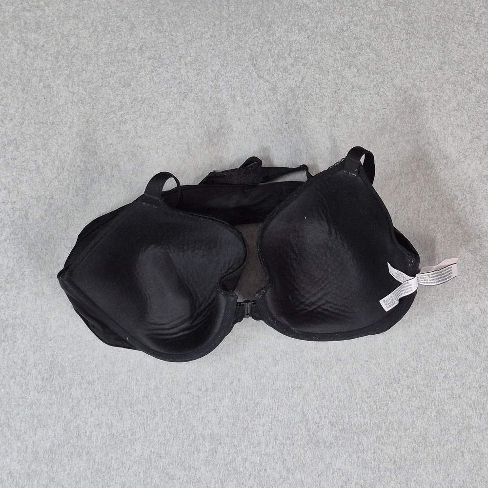 Victoria's Secret Women Bra 44C Black Lined Demi Body By T Shirt Underwired Lace